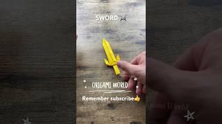 EASY ORIGAMI PAPER SWORD FOLDING | DIY PAPER SWORD WEAPON ORIGAMI | EXCALIBUR ORIGAMI INSTRUCTIONS