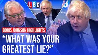 "You don't accept you lied?" Highlights from Boris Johnson's interview with Nick Ferrari | LBC