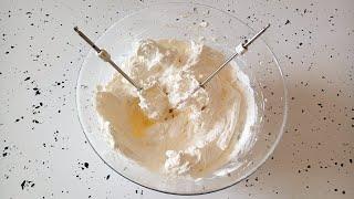 Recipe for homemade cream from milk cream for cake.