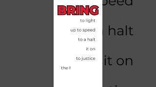 Common Phrases with 'BRING' | Essential English Expressions