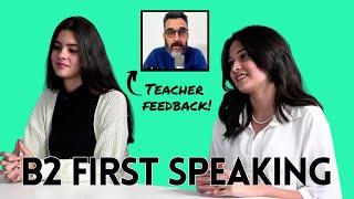 B2 FIRST SPEAKING TEST with teacher feedback. Cambridge English exam: FCE