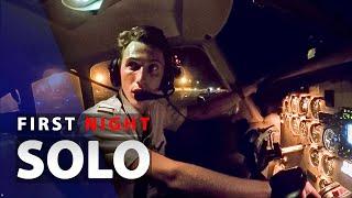 My FIRST Night SOLO Flight | Becoming an Airline PILOT! Flight Training Florida