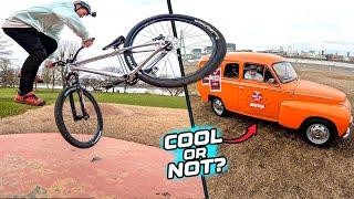 CLASSIC VOLVO MTB CAR: COOL OR NOT? - URBAN FREERIDE IN GERMANY!