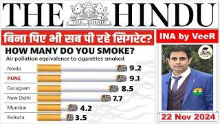 The Hindu Newspaper Analysis Today | 22 November 2024 | Current Affairs Today | Daily News Analysis