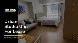 Urban Studio Unit For Lease in Lerato Makati