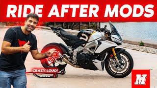 A WORLD of DIFFERENCE! Ride after FIRST Mods! Motomillion Tuono V4 1100 Factory