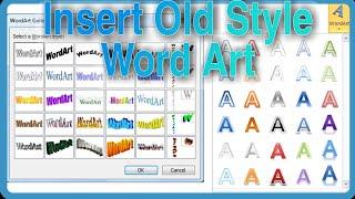 Insert Old Style Word Art ___ How To Write Curve Text In MS word