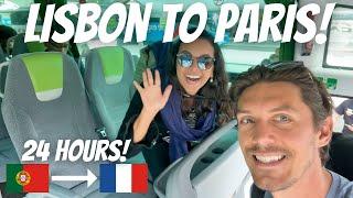 LISBON TO PARIS BY BUS AND TRAIN! (24 hours ) | FLIXBUS & SNCF TO DOWNTOWN PARIS 