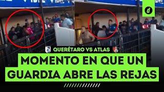 Guardia abrió reja para que hinchas del Querétaro ataquen a hinchas del Atlas | #shorts