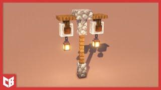 How to Build a Double Lantern Medieval Post in Minecraft #short