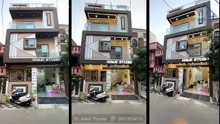 Triplex Modern Mini House Design by Cent Creative Homes - #indore #20x35