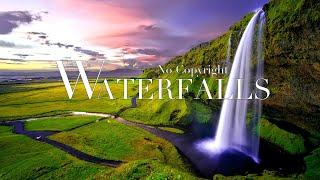 【4K】 Free Waterfalls - No Copyright Drone Shots | Royalty free drone shots | free stock videos