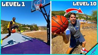 LEVEL UP Basketball Trick Shot BATTLE! *Fastest Time Wins*