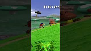 Link causes havoc in the Mushroom Kingdom. : Super Smash Bros. Melee.