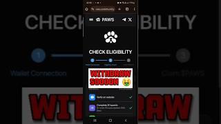 PAWS WITHDRAW || Check Paws Eligibility || Maximize Paws Your Drop