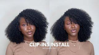 HOW TO INSTALL CLIP IN EXTENSIONS W/ NO LEAVE OUT | Ft. Curls Queen x MichelleGabrielle