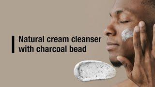 Natural exfoliating creme cleanser with charcoal beads