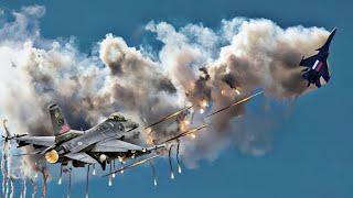 The World is Shocked! First Air Battle Between US F-16s and Russian SU-57s See What Happens!!!