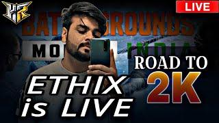 (FACECAM)BGMI LIVE WITH ETHIX || IPHONE 12 || ROAD TO 2K || #bgmi #shortslive