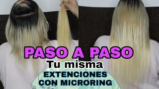 EXTENSIONES DE PELO cabeza completa extensiones microanillo/Lizzmuller