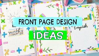 Front page Design for Assignment & Journal & DIY Notebook cover ! Front Book Cover Design Ideas !