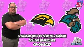 Southern Miss vs Coastal Carolina 3/4/25 Free College Basketball Picks and Predictions | NCAAB Pick