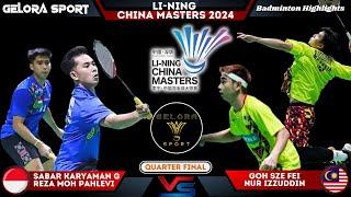 KEREN ! Sabar/Reza vs Goh/Izzuddin | China Masters 2024 Badminton