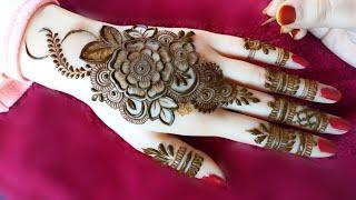 Very beautiful stylish back hand mehndi design | Easy round mehndi design | mehndi ka design| mehndi