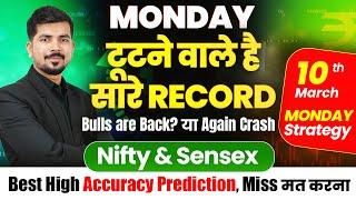 Nifty 50 Monday Prediction and Bank Nifty Sensex Analysis for | 10 March 2025 |