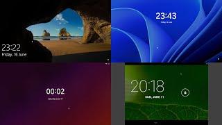 What does the lock screen look like in different OSes?