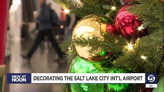 Salt Lake City International Airport decks the halls for the holidays