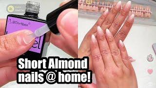 HOW TO GET YOUR PRESS ON NAILS TO LAST! SHORT ALMOND NAILS TUTORIAL | BTARTBOXNAILS