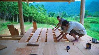 Full video: Construction and installation of wooden floors | the Single Old Man and the Country Boy