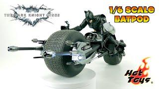 Hot Toys 1/6 Scale Dark Knight Rises BATPOD + How to Fit  A Spin Master 12" Batman Figure Onto It