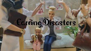 Barbie - The Real Roberts Family Daily Life Ep:1 Earring Disasters Barbie Roleplay