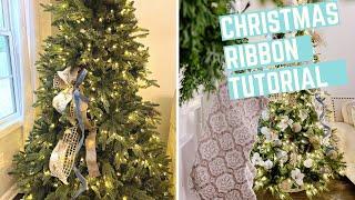 CHRISTMAS 2021! CHRISTMAS TREE RIBBON TUTORIAL HOLIDAY DECORATING! PART 1