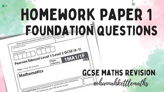 Half Past Paper - Week 1 - Foundation Edexcel GCSE Maths - Maths Revision