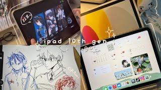  ipad 10th gen unboxing ! [silver, 256gb, drawing test + gaming] ˖°.