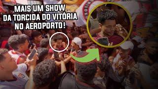  QUE ENERGIA! JOGADORES DO VITÓRIA NO MEIO DA TORCIDA NO AEROPORTO, CONFIRA!