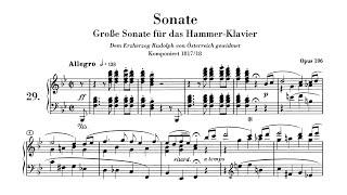 Beethoven - Piano Sonata No. 29 "Hammerklavier" in B-flat major, Op. 106 (Audio+Sheet) [Kempff]