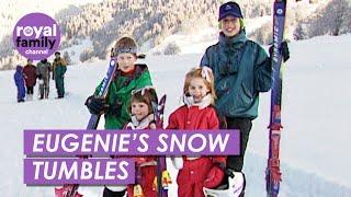 Adorable Moment Young Princess Eugenie Takes Tumble on Skiing Holiday