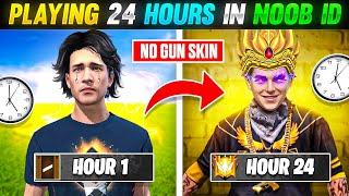 PLAYING 24 HOURS NONSTOP IN LVL 1 ID FOR GRANDMASTER IN CS RANK || vip injector free fire max