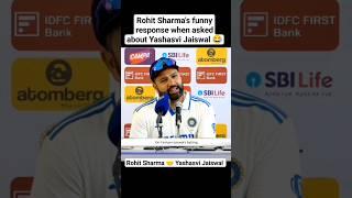 Rohit Sharma's funny response when asked about Yashasvi Jaiswal 