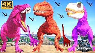 Giant Indominus, Triceratops, Pteranodon &GODZILLA Empire: Who's Dinosaur KING? Jurassic Adventures!