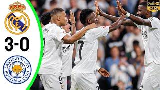 Real Madrid vs Licester | Uefa Champions League 2024 | Mbappe Rocket Goals, Highlights & All Goals 