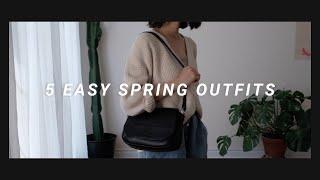 5 easy spring outfits to try | mom outfits, minimal style