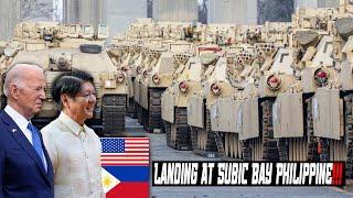 PHILIPPINES ARRIVAL OF M1 ABRAMS MAIN BATNK TANKS HELP FROM THE UNITED STATES