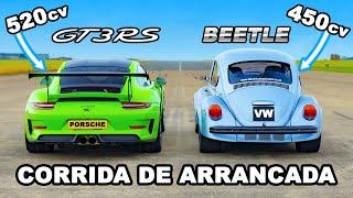 Porsche 911 GT3 RS vs Fusca VW de 450 cavalos!? CORRIDA DE ARRANCADA