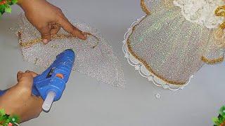 Step By step Christmas Decoration idea From Plastic Bottle  | DIY Christmas craft idea437