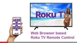 Web Browser based Roku TV Remote Control with Power On Off, Mute, Volume Up Down Buttons RokuRC.com